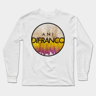 Ani DiFranco - VINTAGE YELLOW CIRCLE Long Sleeve T-Shirt